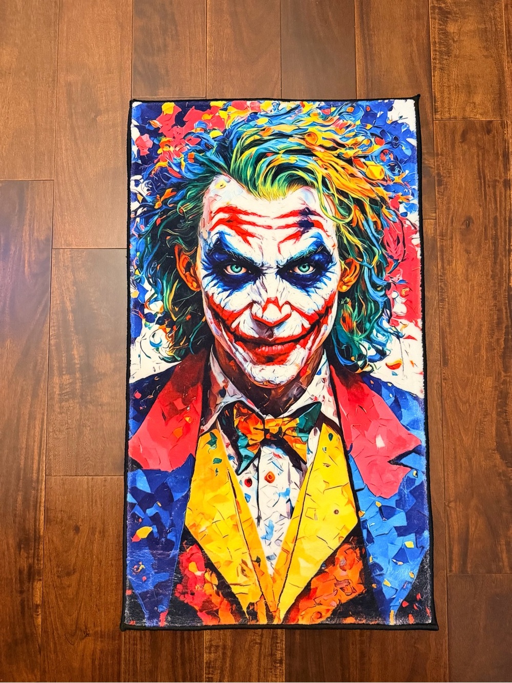 Joker FLUFFY RUG - Vibrant Multicolor Portrait